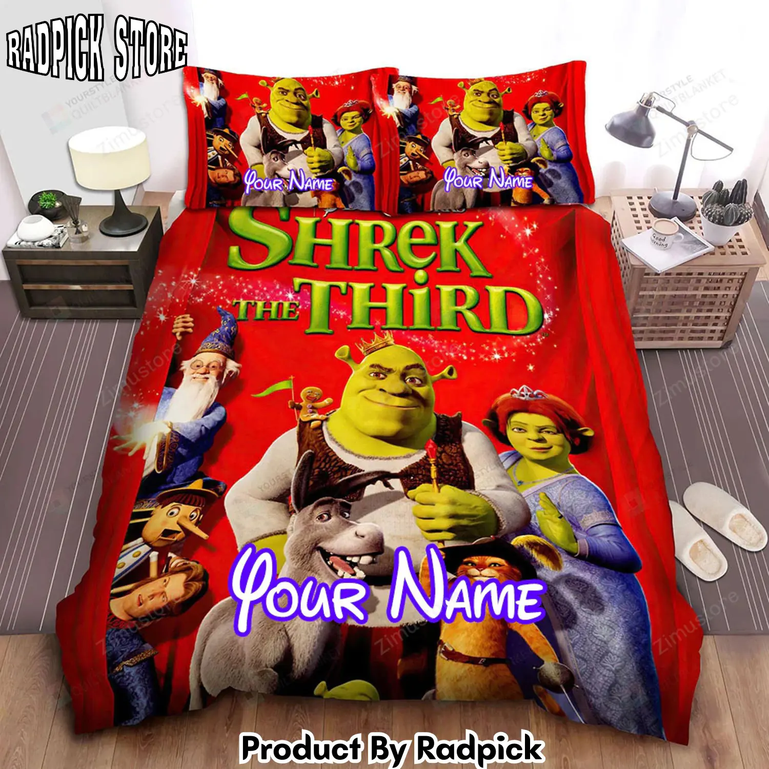 Radpick shrek the third movie bed sheets spread comforter duvet cover personalized name bedding sets rp3272315